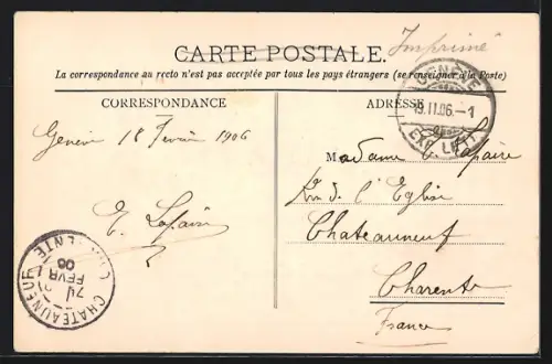 AK Genève, Quai du Mont-Blanc, Panorama