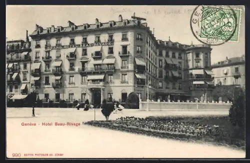 AK Genève, Hotel Beau-Rivage, Panorama