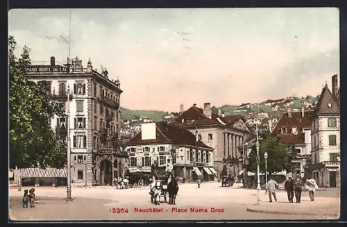 AK Neuchâtel, Place Numa Droz