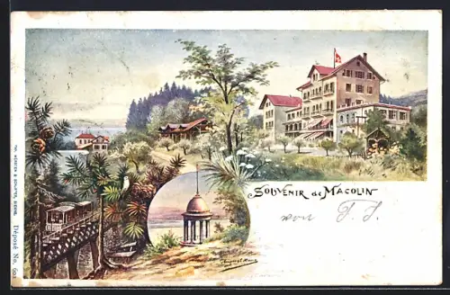 AK Macolin, Grand Hotel, Vue sur le lac