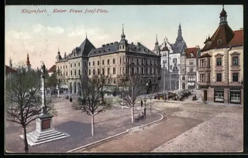 AK Klagenfurt, Blick auf de Kaiser Franz Josef-Platz