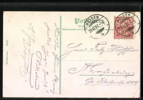 AK Heiden, Panorama mit Gebirgskette