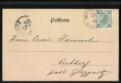 AK Villach, Mittewald, Wasserheilanstalt u. klimatischer Curort