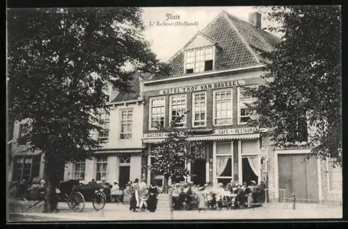 AK Sluis / L`Ecluse, Hotel-Cafe `t Hof van Brussel
