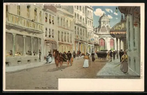 Künstler-AK F. Ranot: Spa, rue Royal