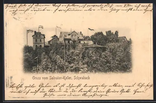 AK Schwabach, Gasthaus Salvator-Keller
