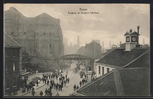 AK Essen, Eingang zu Krupp`s Fabriken