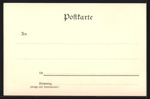 Lithographie Rabenklippe /Harz, Ortsansicht mit Umgebung