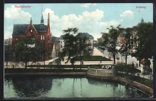 AK Neumünster, Kuhberg mit Plateau am Wasser
