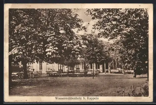 AK Wassermühlenholz b. Kappeln, Gasthaus im Park