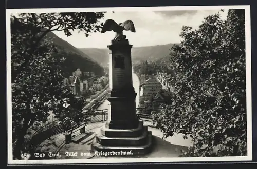AK Bad Ems, Blick vom Kriegerdenkmal auf den Ort