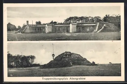 AK Altengrabow, Truppenübungsplatz, Kasernengebäude, Bunker