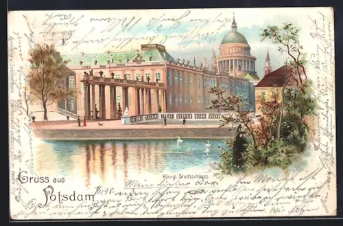 Lithographie Potsdam, Königl. Stadtschloss