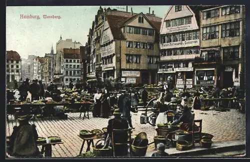 AK Hamburg, Messberg mit Marktständen