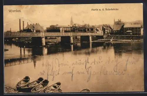 AK Werden, Partie an der Ruhrbrücke