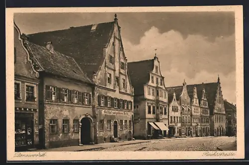 AK Donauwörth, Gasthaus zum goldenen Hirsch in der Reichsstrasse
