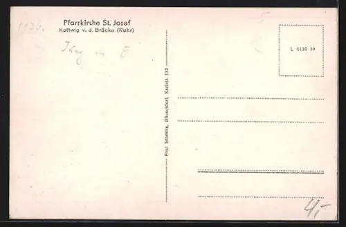 AK Kettwig / Ruhr, Pfarrkirche St. Josef