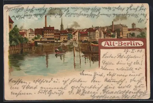 Lithographie Alt-Berlin, Teilansicht