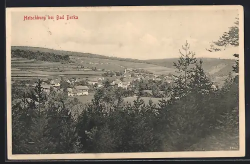 AK Hetschburg bei Bad Berka, Teilansicht mit Bäumen