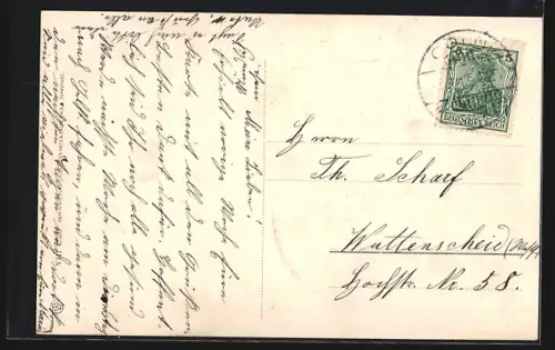 AK Köln, Heumarkt mit Denkmal