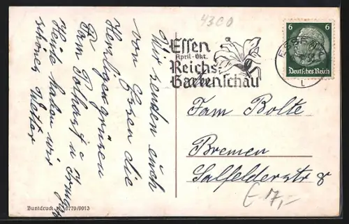 AK Essen / Ruhr, Postamt mit Geschäft