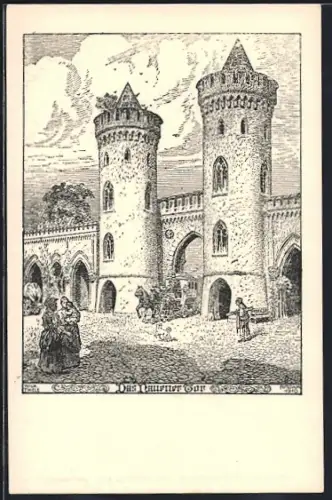 Künstler-AK Potsdam, Das Nauener Tor