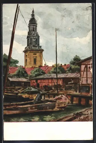 Künstler-AK Potsdam, Heilige Geistkirche