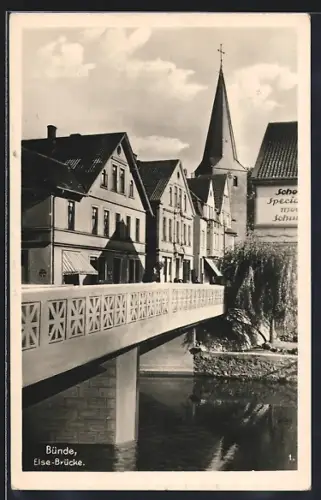 AK Bünde, Blick von der Else-Brücke zur Kirche