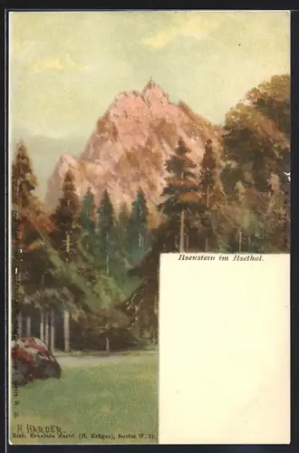 Künstler-AK Ilsenstein im Ilsenthal, Ortsansicht