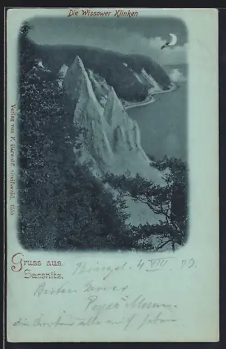 Mondschein-AK Sassnitz, Die Wissower Klinken