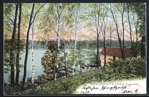 AK Berlin, Gasthaus Neue Fischerhütte am Schlachtensee