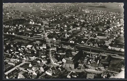AK Bünde i. Westf., Gesamtansicht vom Flugzeug aus