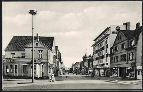 AK Bünde-Ennigloh /Westf., Bahnhofstrasse, Café Bonhoff