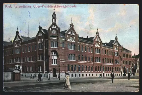 AK Kiel, Kaiserliches Ober-Postdirektionsgebäude