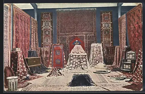 AK München, Ausstellung 1910, Ausstellungsräume der Firma L. Bernheimer
