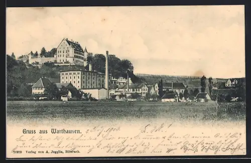 AK Warthausen / Biberach, Schloss und Ortsansicht