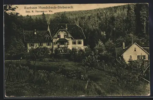 AK Biberach / Raumünzach, Hotel Kurhaus Hundsbach, Bes. R. Herrmann