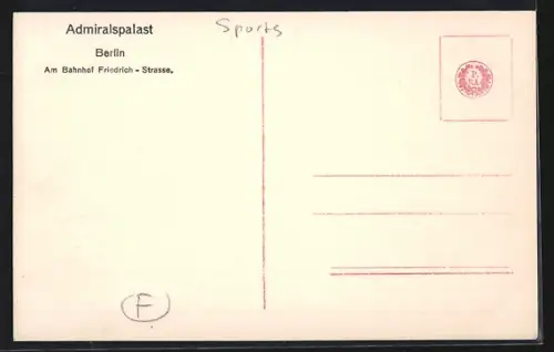 AK Berlin, Admiralspalast, Eis-Arena am Bahnhof Friedrichstrasse
