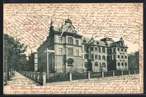 AK Karlsruhe, Neue Kunstgewerbeschule