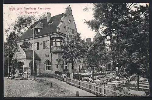 AK Berlin-Grunewald, Gasthof Forsthaus Paulsborn