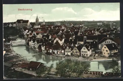 AK Backnang, Ortsansicht mit Fluss
