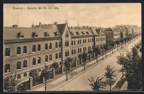 AK Chemnitz, Kaserne des 181. Infanterie-Regiments