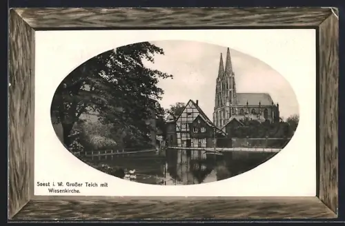 AK Soest i. W., Grosser Teich, Wiesenkirche