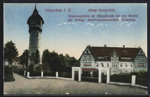 AK Glauchau i. S., König Georg-Stift, Genesungsheim im Rümpfwalde