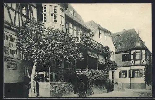 AK Kiedrich /Rheingau, Gasthof Weinhaus Engel, Inh. F. Kroneberger
