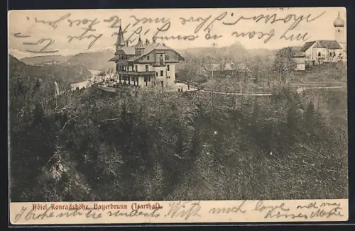 AK Bayerbrunn /Isartal, Hotel Konradshöhe