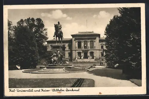 AK Kiel, Universität, Kaiser-Wilhelm-Denkmal