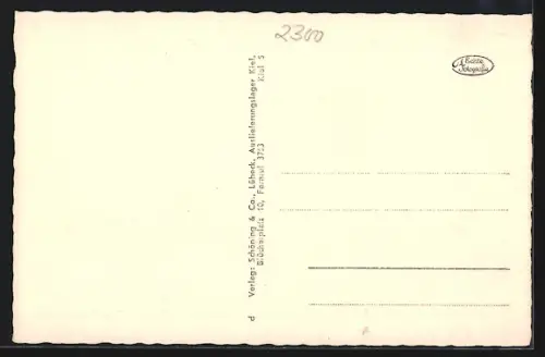 AK Kiel, Rathaus u. Stadttheater aus der Vogelschau