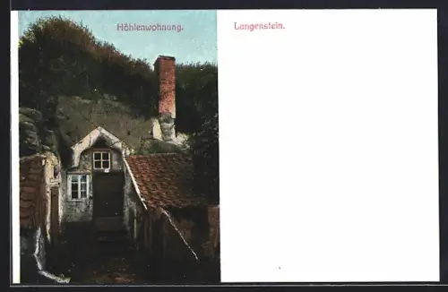 AK Langenstein / Harz, Höhlenwohnung