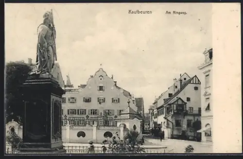 AK Kaufbeuren, Am Ringweg, Denkmal und historische Gebäude